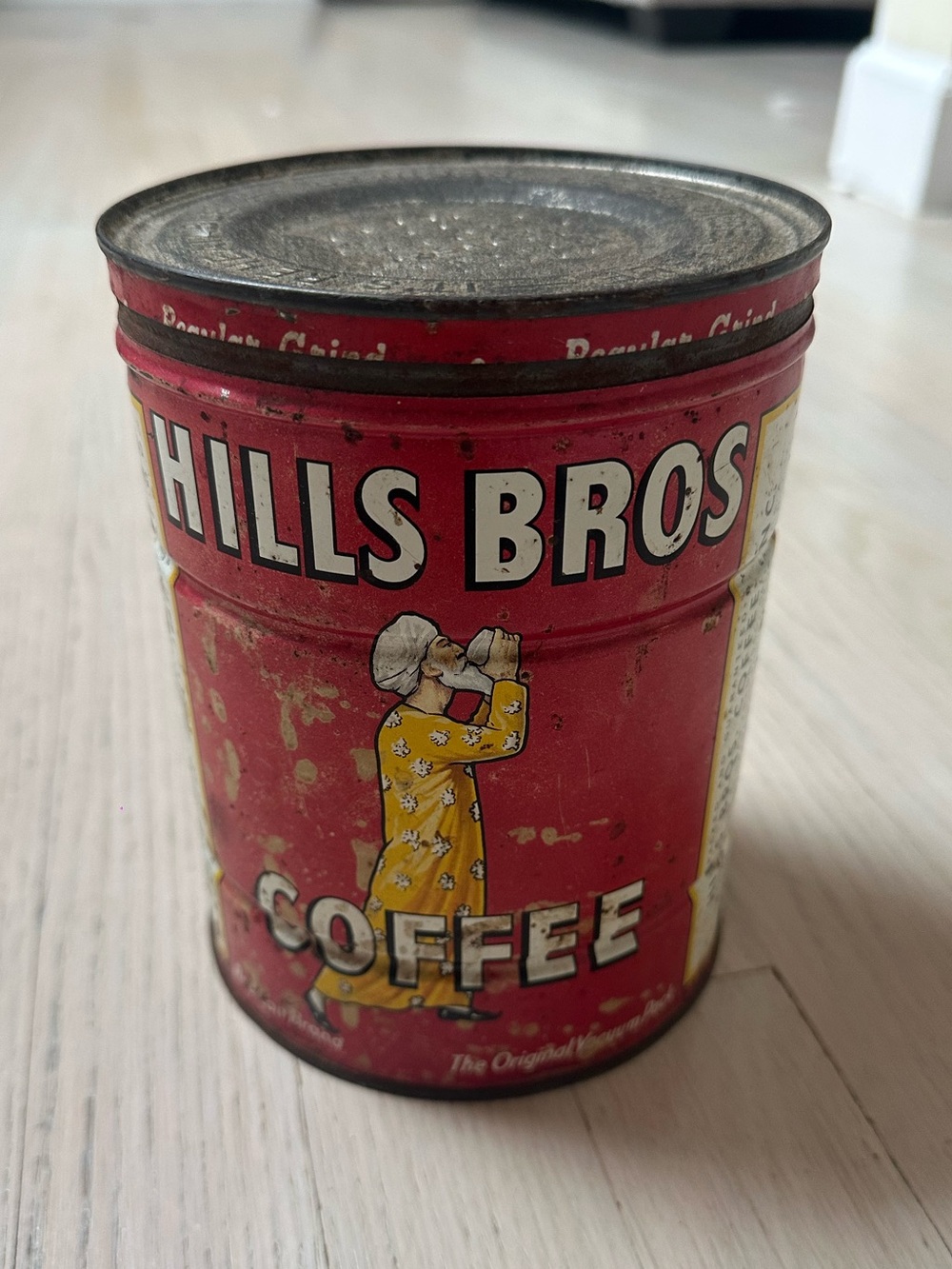 Vintage Coffee Container Hills Bros Decoration